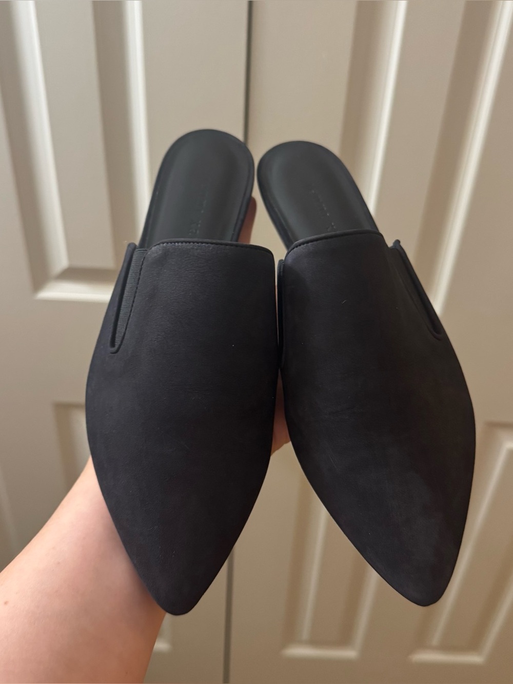 JENNI KAYNE Oiled Leather Mule Black Size 37